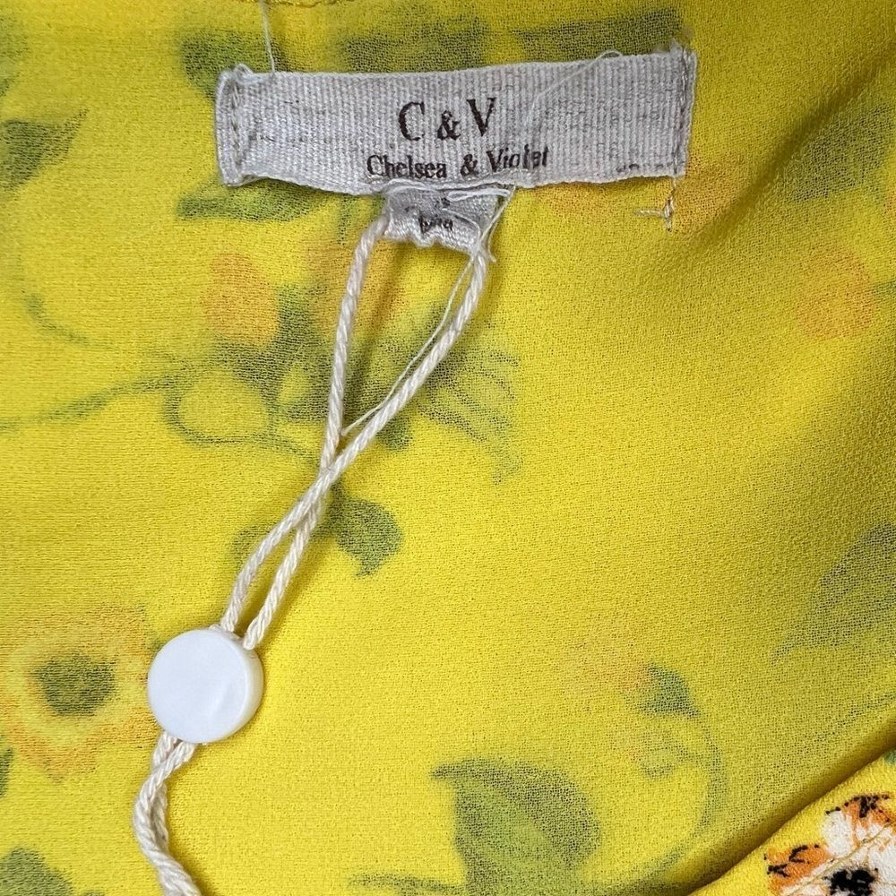 Yellow ditzy floral ruffle mini dress - Picture 10 of 11